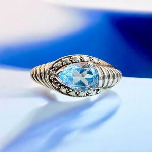 Blue Topaz Sterling Silver Ring (7)